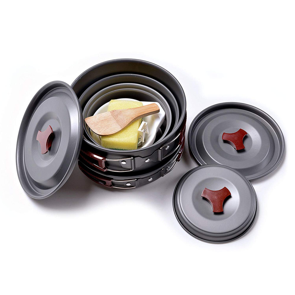 Outdoor Camping Cookware Kit N - đánh giá và giá Camping Cooking Ware Set