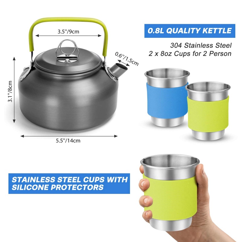Camping Cookware Set Outdoor C - đánh giá và giá Camping Cooking All In One