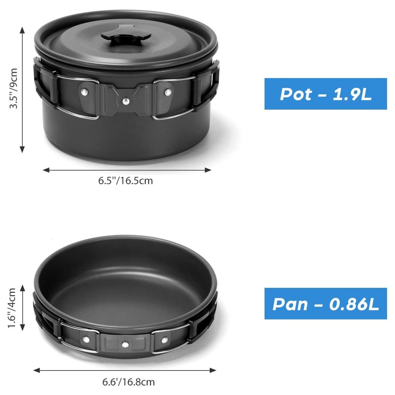 Camping Cookware Set Outdoor C - đánh giá và giá Camping Cooking All In One