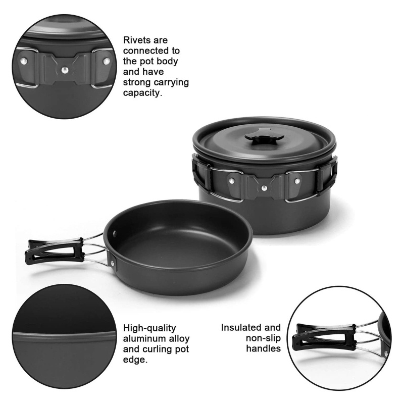 Camping Cookware Set Outdoor C - đánh giá và giá Camping Cooking All In One