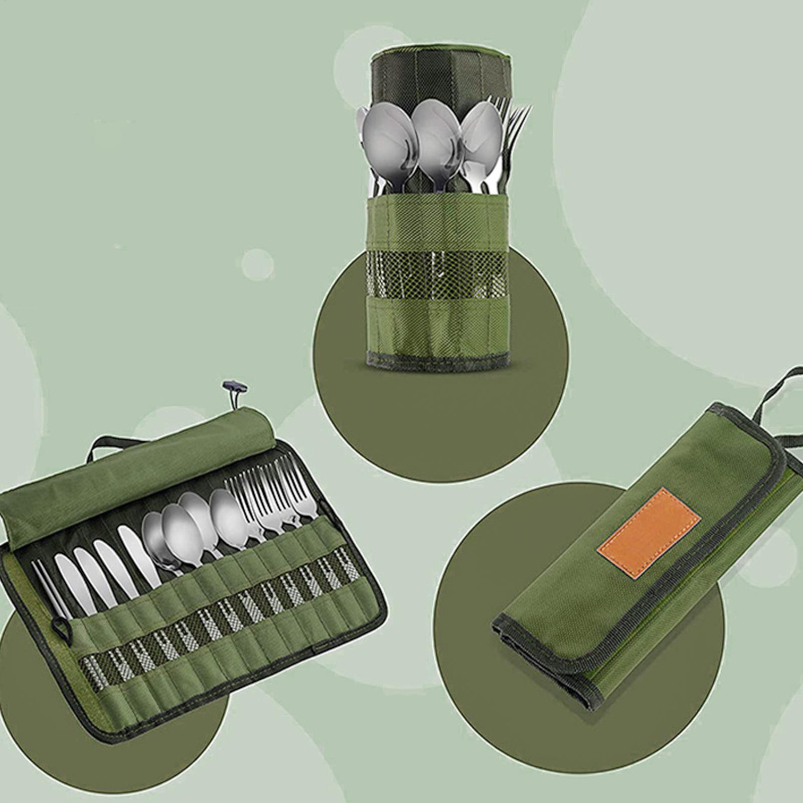 Camping Cutlery Roll Bag Kitch - đánh giá và giá Camping Cooking Utensil Roll