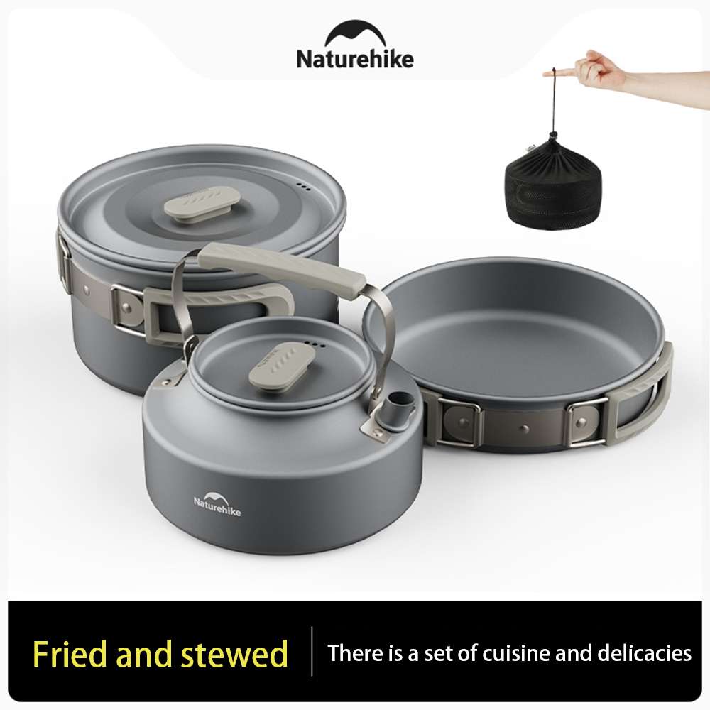 Naturehike Outdoor Pot Set,Cam - đánh giá và giá Camping Cooking Pot Stainless Steel