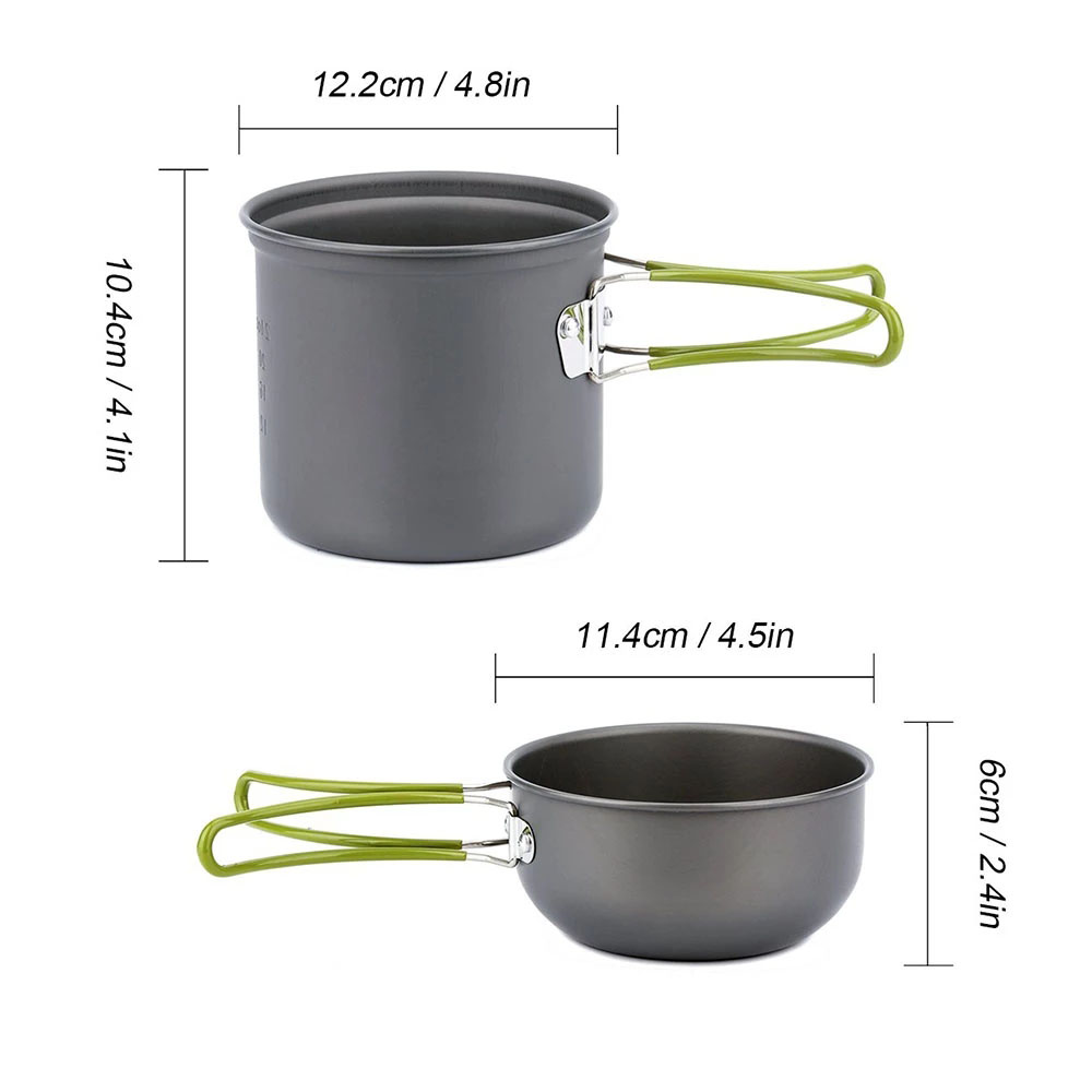 Camping Cookware Kit with Stov - đánh giá và giá Camping Cooking Ware Set